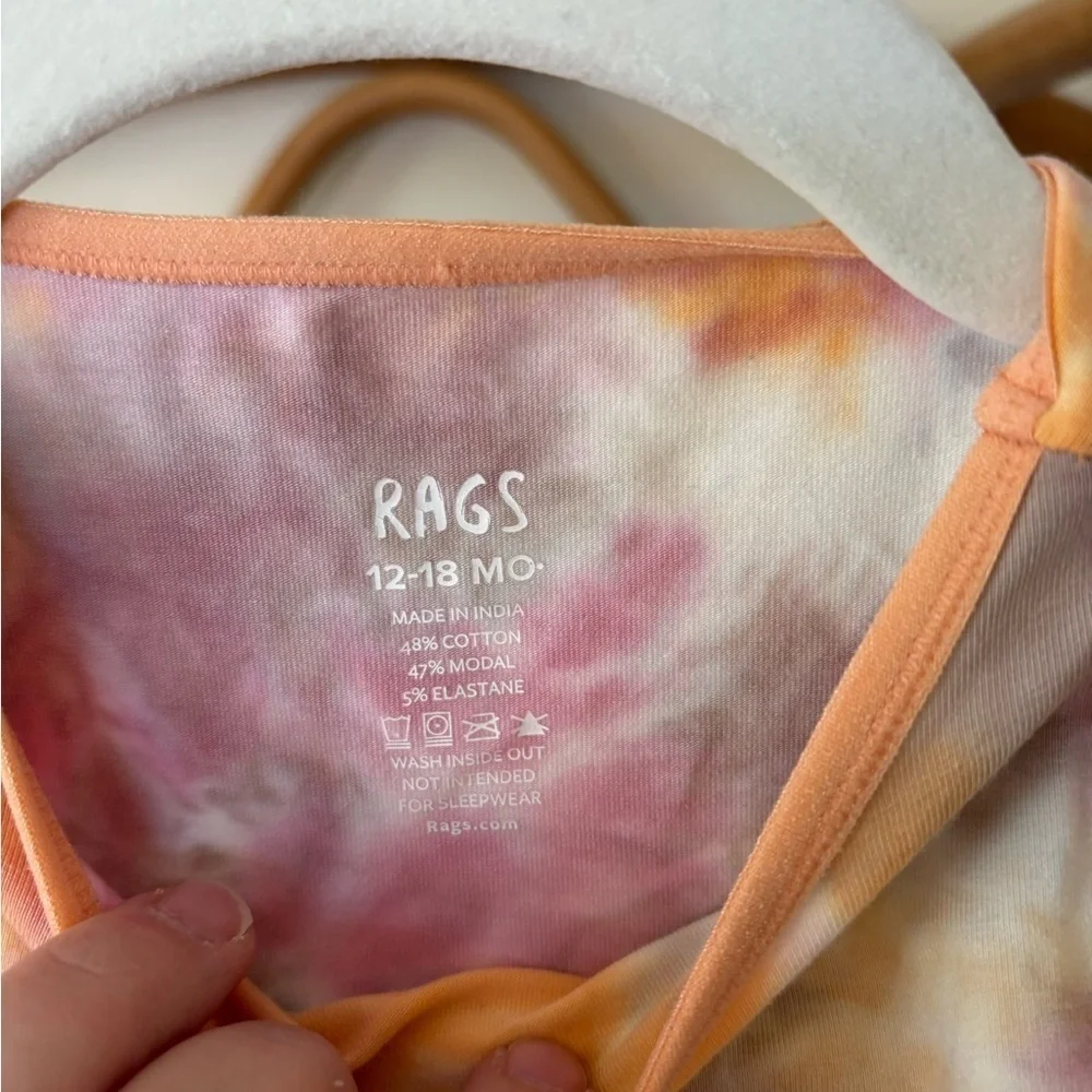 Rags toddler unisex romper tie dye - Picture 2 of 4